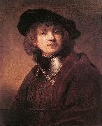 REMBRANDT Harmenszoon van Rijn Self Portrait as a Young Man  dh Norge oil painting reproduction